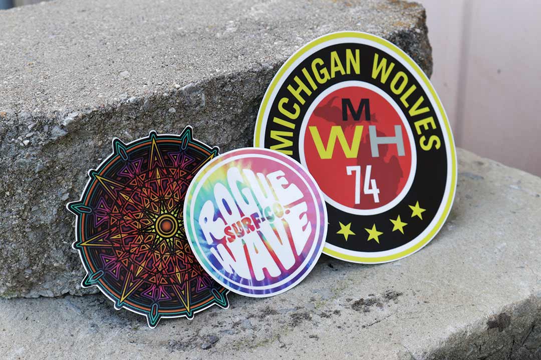 Premium White Stickers ready for outdoors