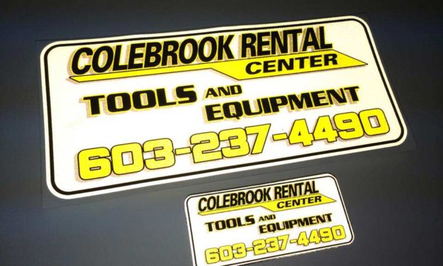Colebrook Rental Large Format Reflective Stickers