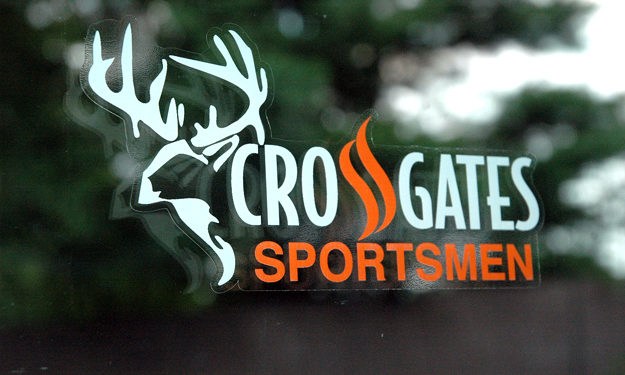 Outdoor clear hunting sticker applied to glass