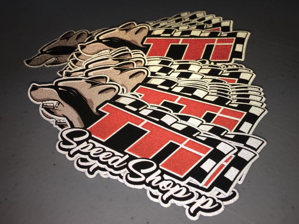 TTI Speed Shop Reflective Stickers Glowing