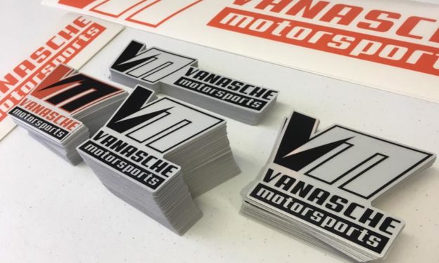Vanasche Motrsports Custom Cut Reflective Stickers