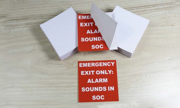 Emergency Alarm Sounds Face Adhesive Stickers