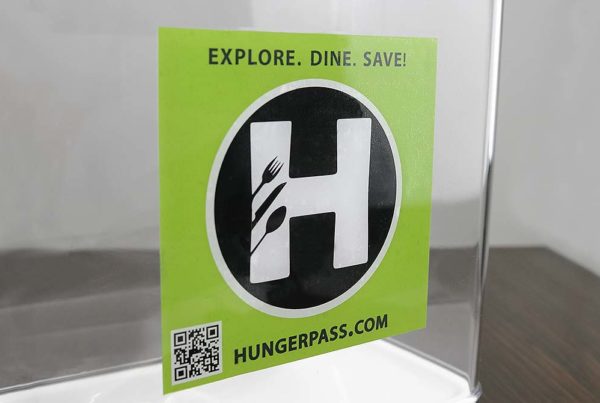 Hunger Pass Diner Face Adhesive Stickers