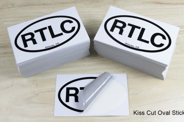 Kiss Cut Oval Stickers - Glossy Laminate