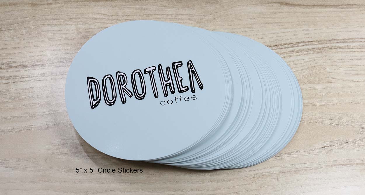 Dorothea Coffee Circle Stickers