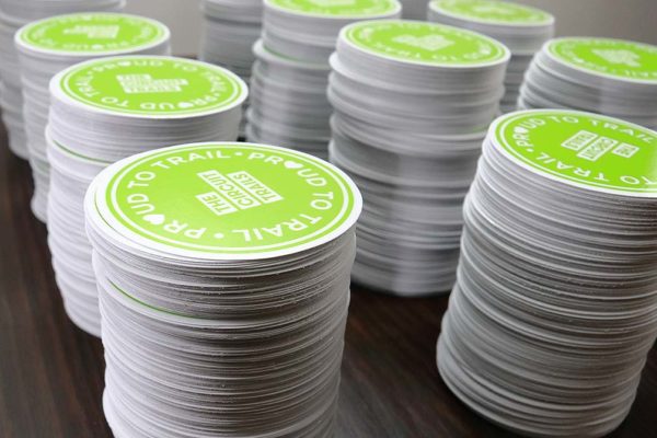 Contour Cut Proud to Trail Stickers - Glossy Laminate