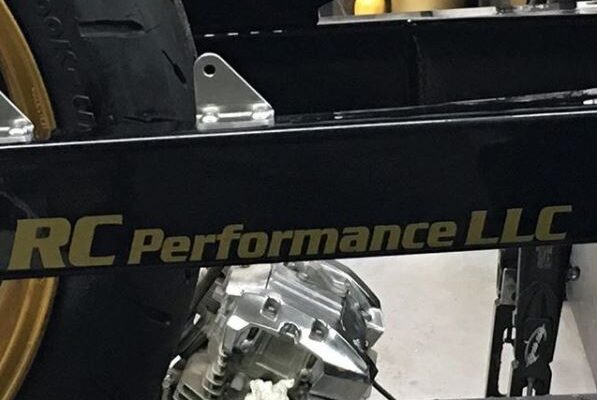 RC Performance Die Cut Sticker Applied