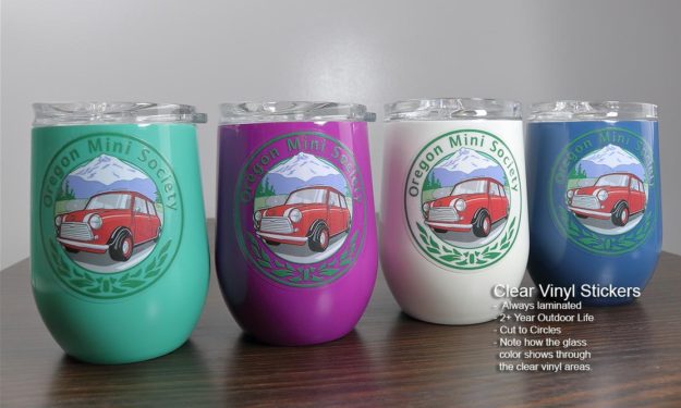 Clear Vinyl Cup Mug and Glass Stickers