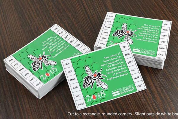 Contour Cut Honey Bee Labels