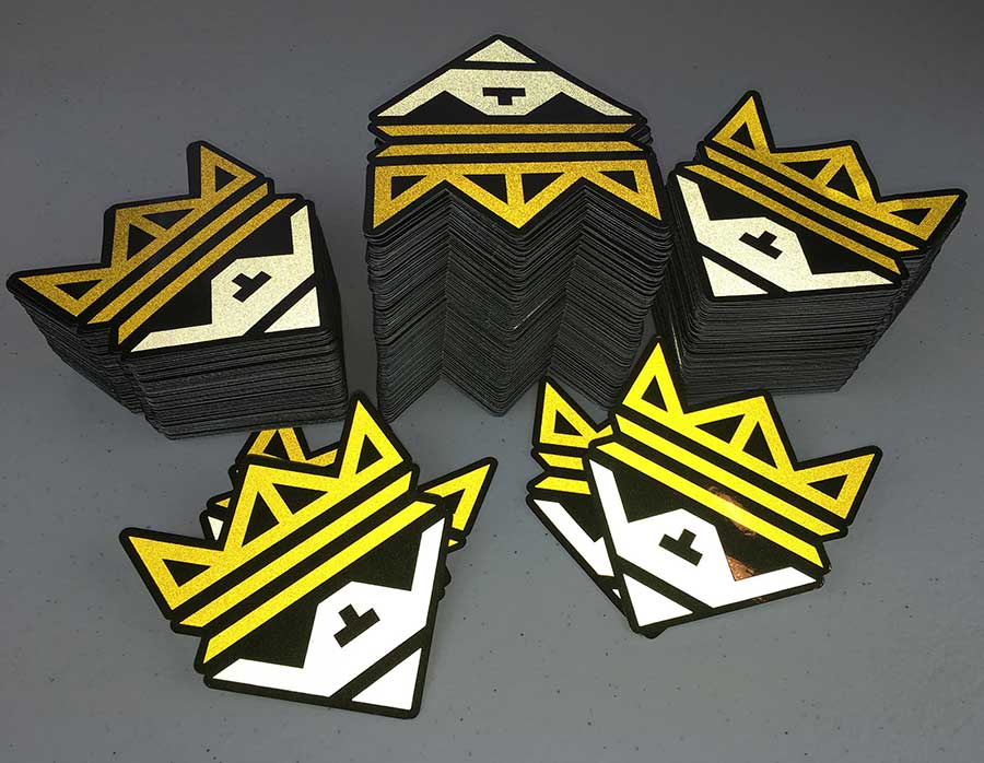 ELOS Black Reflective Stickers - 3M Weatherproof Safety Decals For Night Visibility