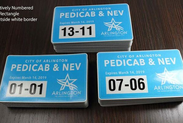 Reflective Parking Pass Taxi Cab Stickers