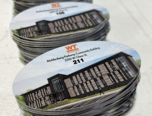 Numbered Stickers Cut to an Oval