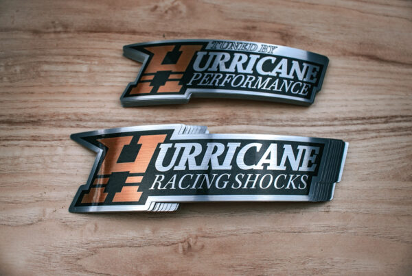 Custom Brushed Aluminum Stickers