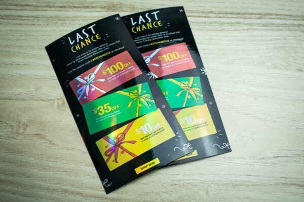 Holographic Full Color Stickers - Black Covers up Holographic Effect