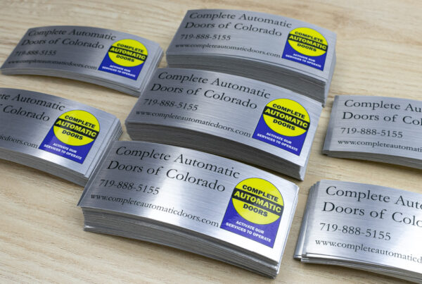 Brushed Aluminum Service Stickers