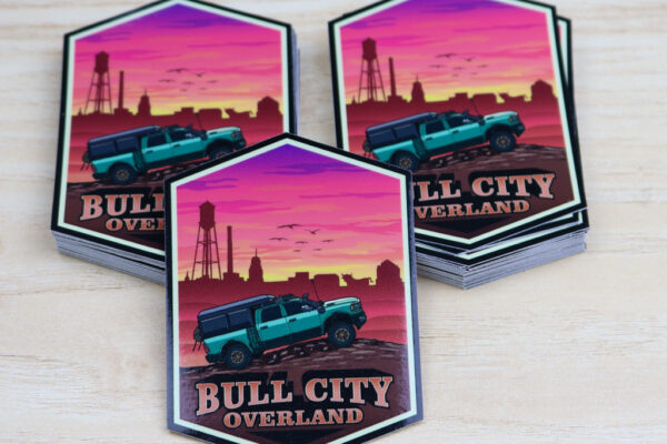 Overlanding Custom Vinyl Stickers - Glossy Laminate - Contour Cut with No outside White Border