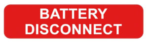 Battery Disconnect Label