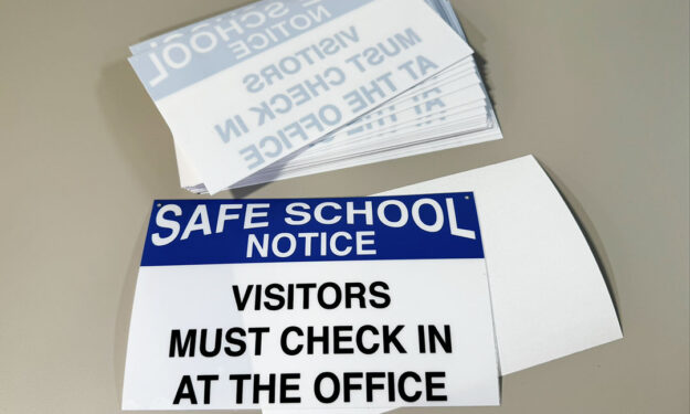 Safe School Face Adhesive Stickers
