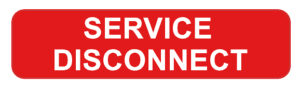 1" x 4" Reflective Service Disconnect Stickers