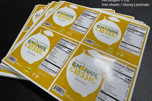 High-Tack Sticker Sheets High-Tack Sticker Sheets for application to plastic bottles