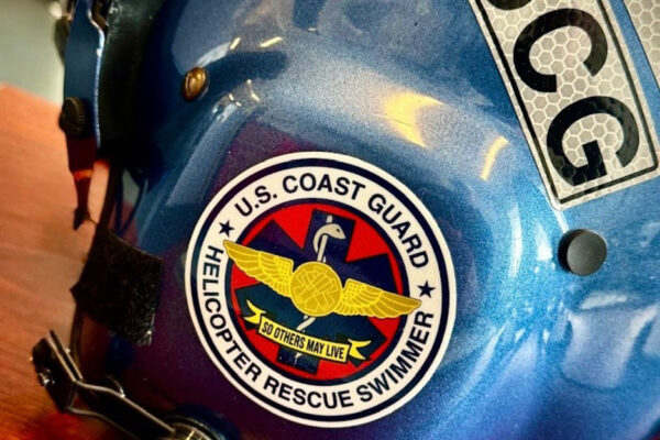 United States Coast Guard Helmet Stickers United States Coast Guard Helmet Stickers - High Tack on Plastic Curved Surface