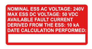 HIGH-TACK VINYL: 4” x 2” Nominal ESS AC Voltage
