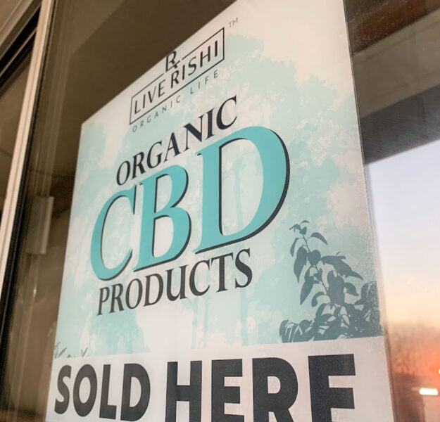 Organic CBD Face Adhesive Front Business Window Sticker