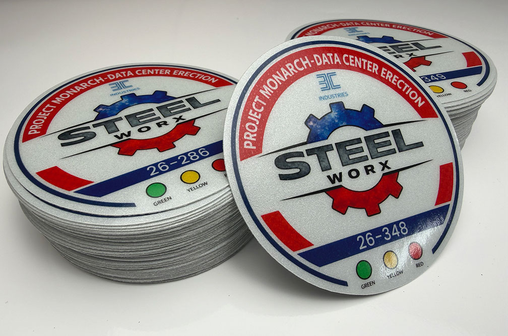 Reflective Numbered Stickers - Circles with Custom Numbering