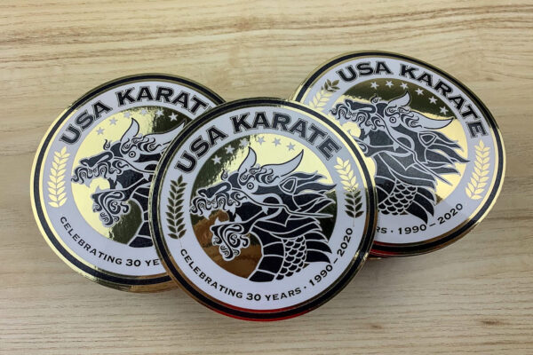 USA Karate Mirror Gold Stickers USA Karate Mirror Gold Stickers